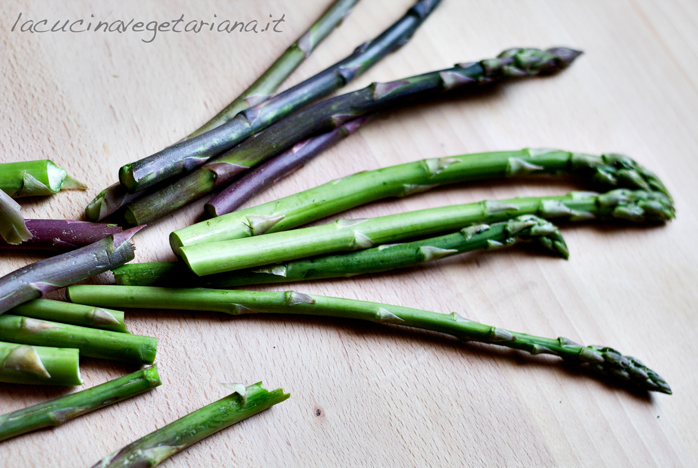 Risotto agli asparagi e basilico viola Vegano Gourmand