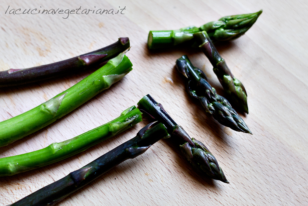 Risotto agli asparagi e basilico viola Vegano Gourmand